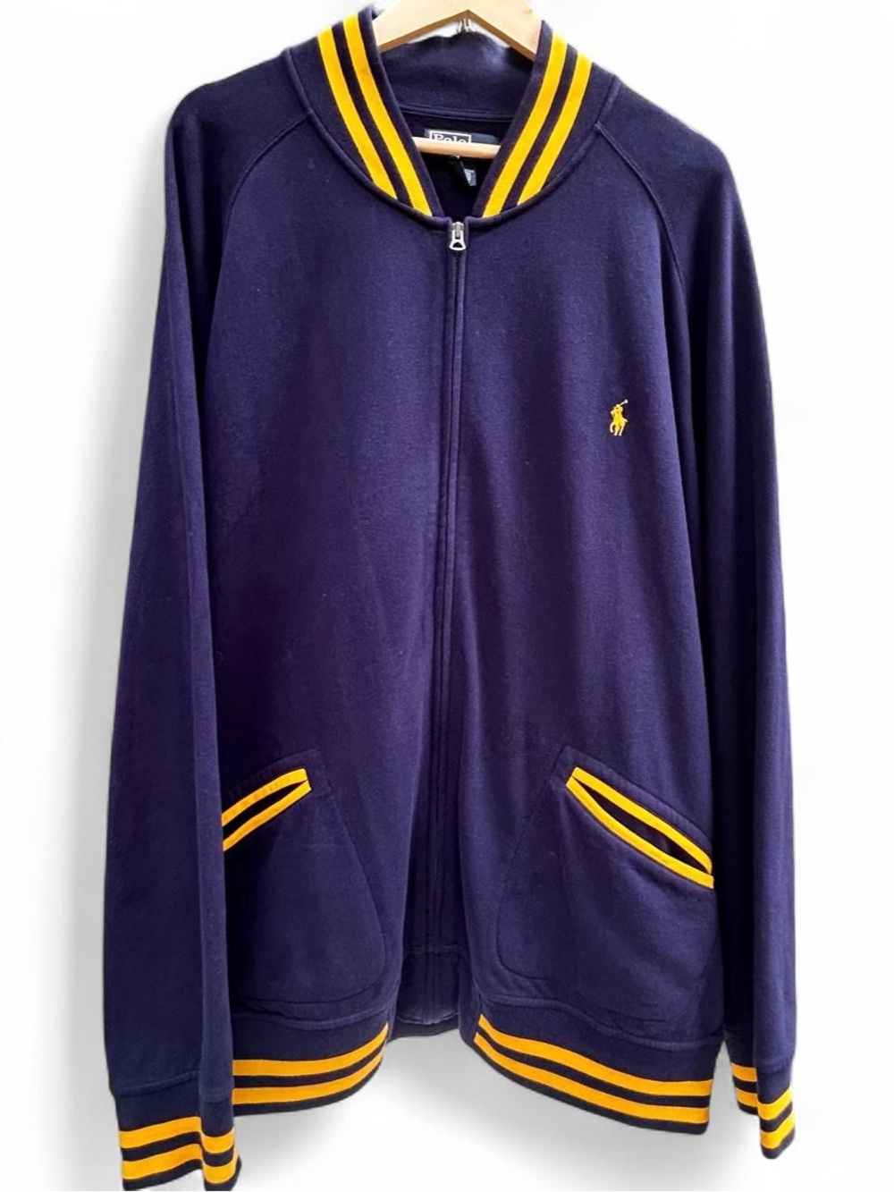 Ralph Lauren Navy Jacket with Yellow Trim
